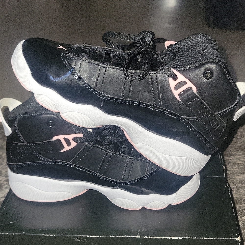 Jordan Kids Sneakers Black and Pink